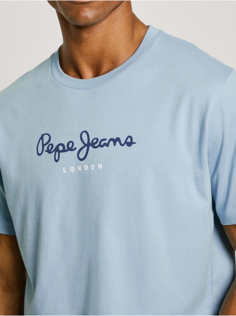 Tee Shirt Pepe Jeans Eggo Bleu clair - Kiabi