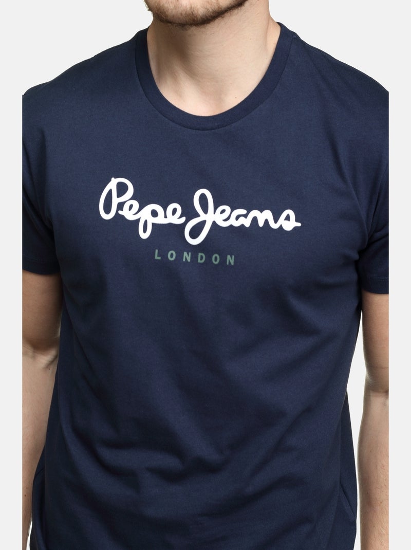 Tee Shirt Pepe Jeans Eggo Bleu foncé - Kiabi