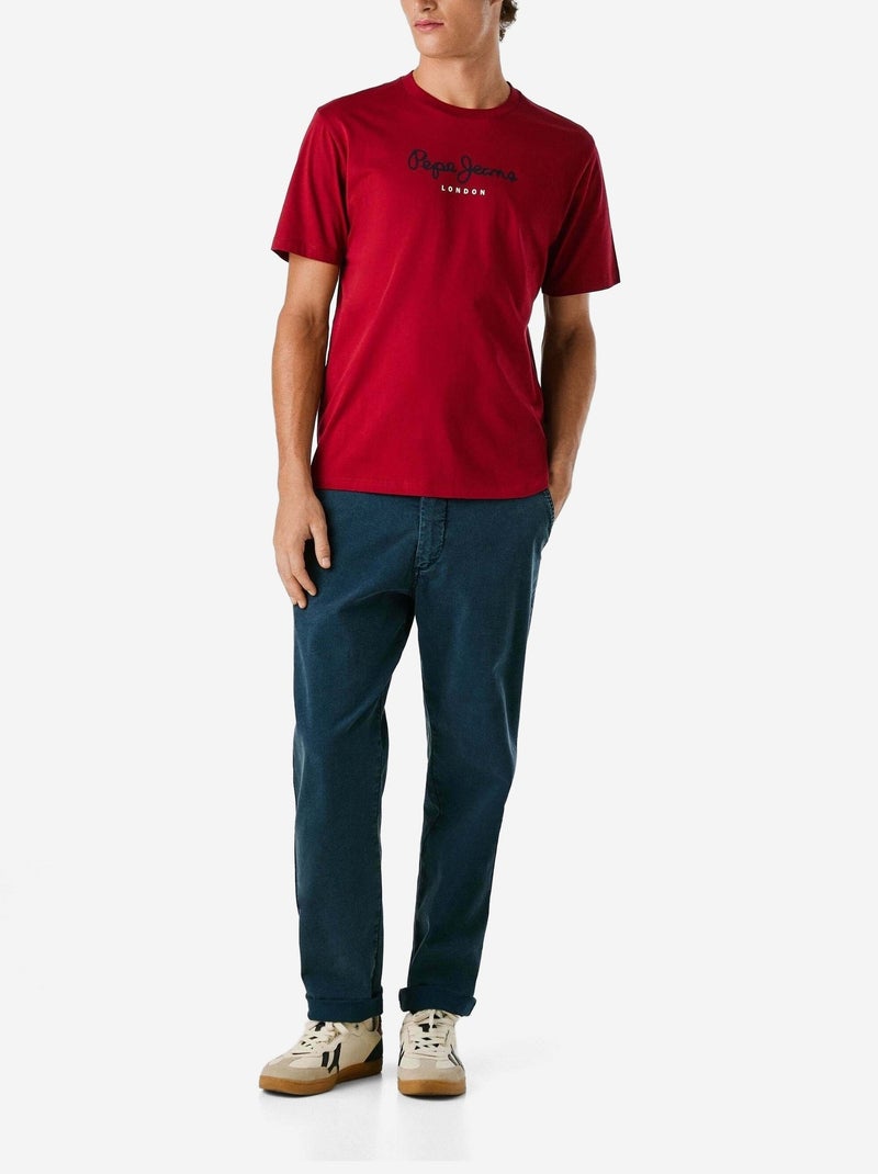 Tee Shirt Pepe Jeans Eggo Bordeaux - Kiabi