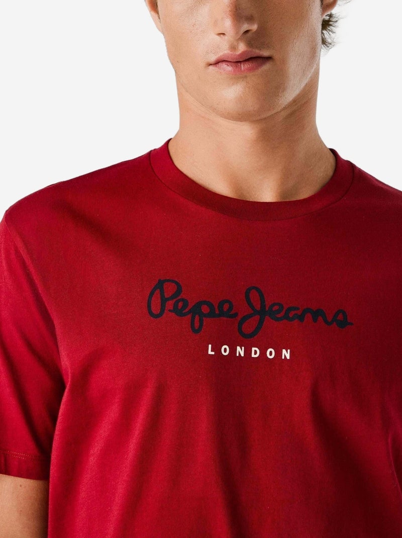 Tee Shirt Pepe Jeans Eggo Bordeaux - Kiabi