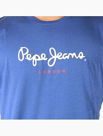 Tee Shirt Pepe Jeans Eggo Crew PM501465 Bleu Regal 552