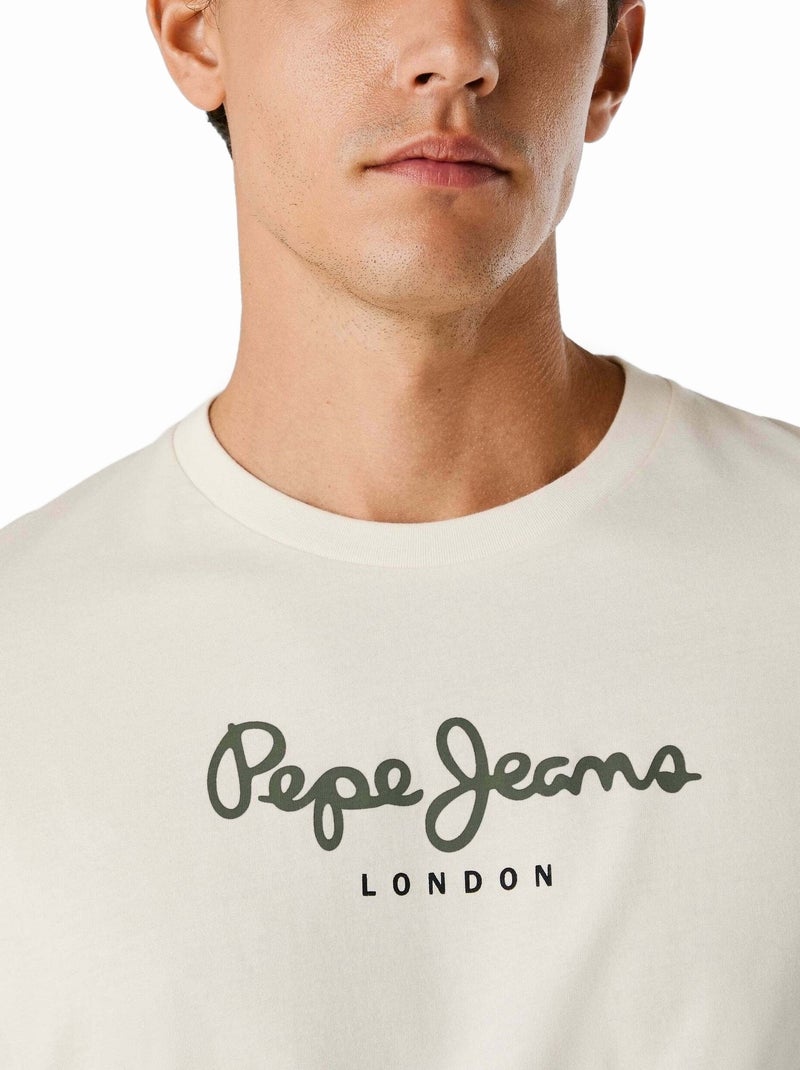 Tee Shirt Pepe Jeans Eggo Ivoire - Kiabi