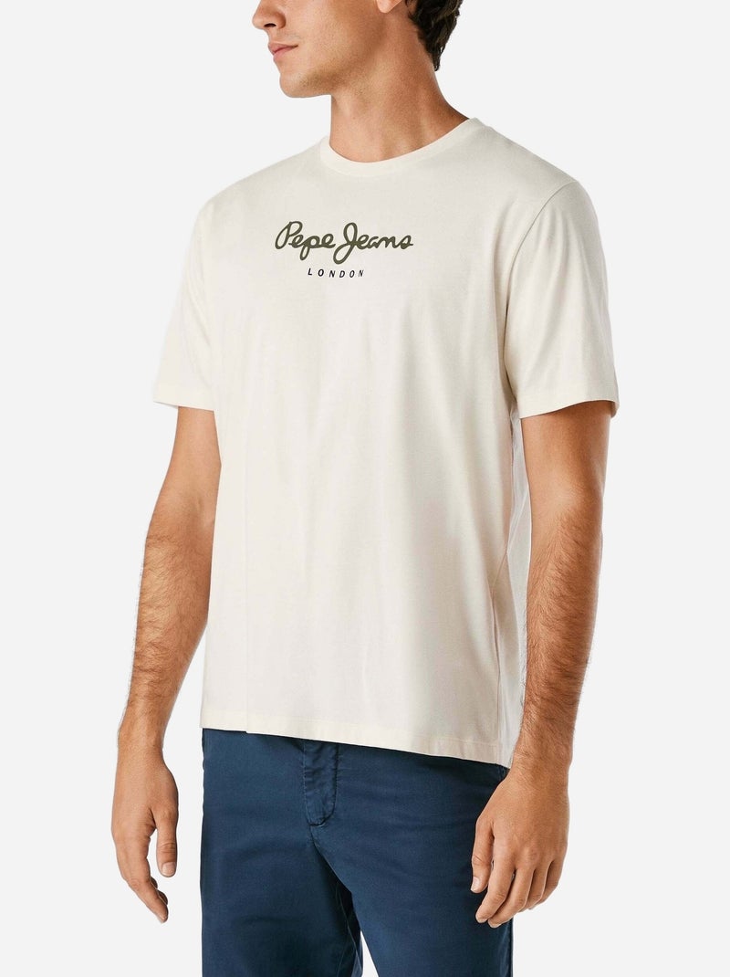 Tee Shirt Pepe Jeans Eggo Ivoire - Kiabi