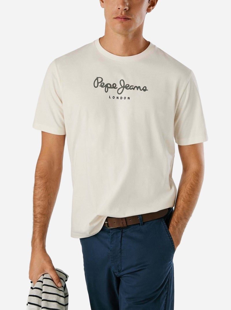 Tee Shirt Pepe Jeans Eggo Ivoire - Kiabi