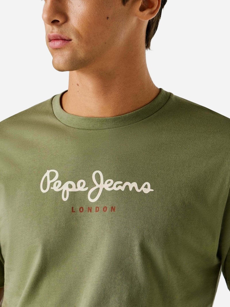 Tee Shirt Pepe Jeans Eggo Kaki - Kiabi