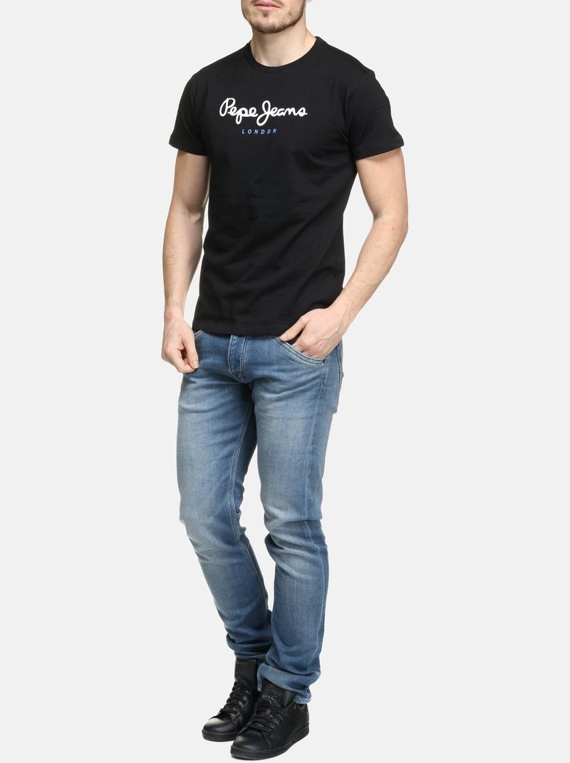 Tee Shirt Pepe Jeans Eggo Noir - Kiabi