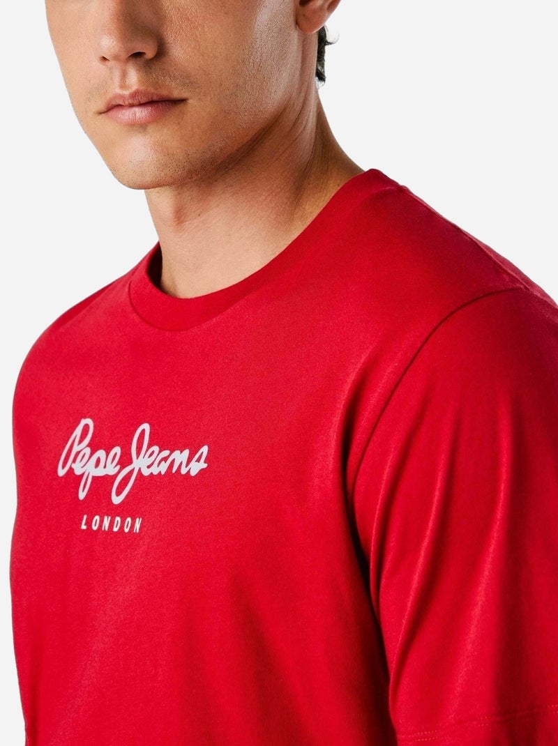 Tee Shirt Pepe Jeans Eggo Rouge - Kiabi