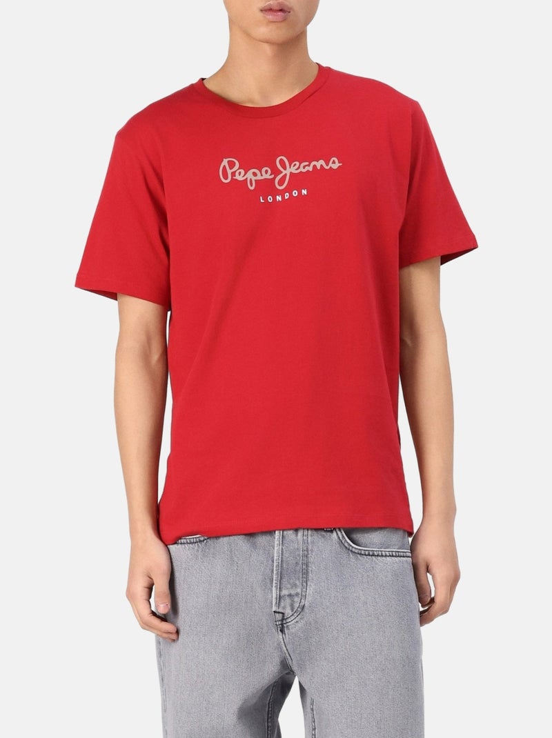 Tee Shirt Pepe Jeans Eggo Rouge tomate - Kiabi