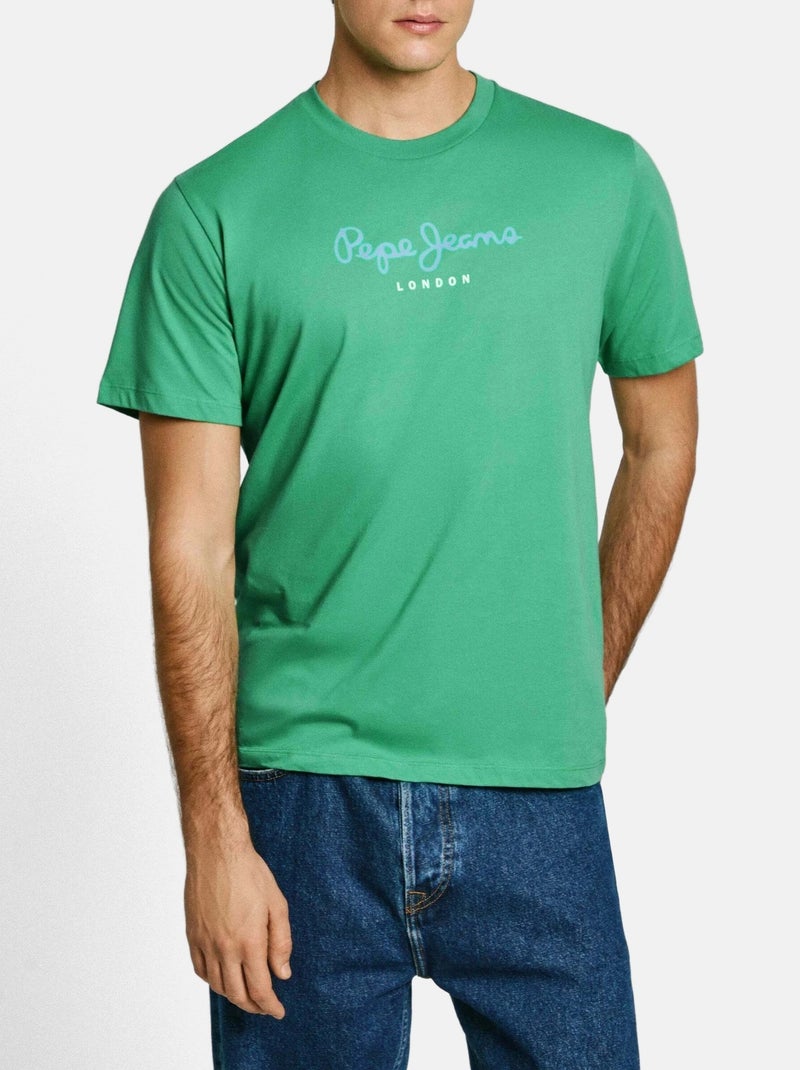 Tee Shirt Pepe Jeans Eggo Vert - Kiabi