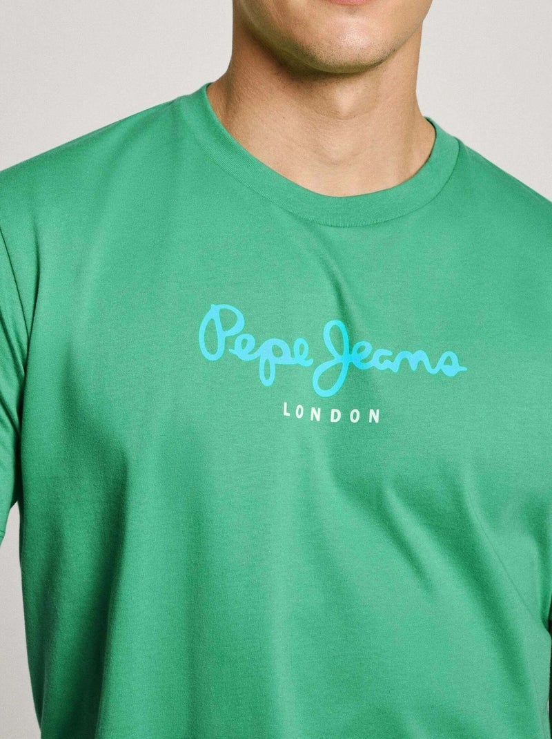 Tee Shirt Pepe Jeans Eggo Vert - Kiabi