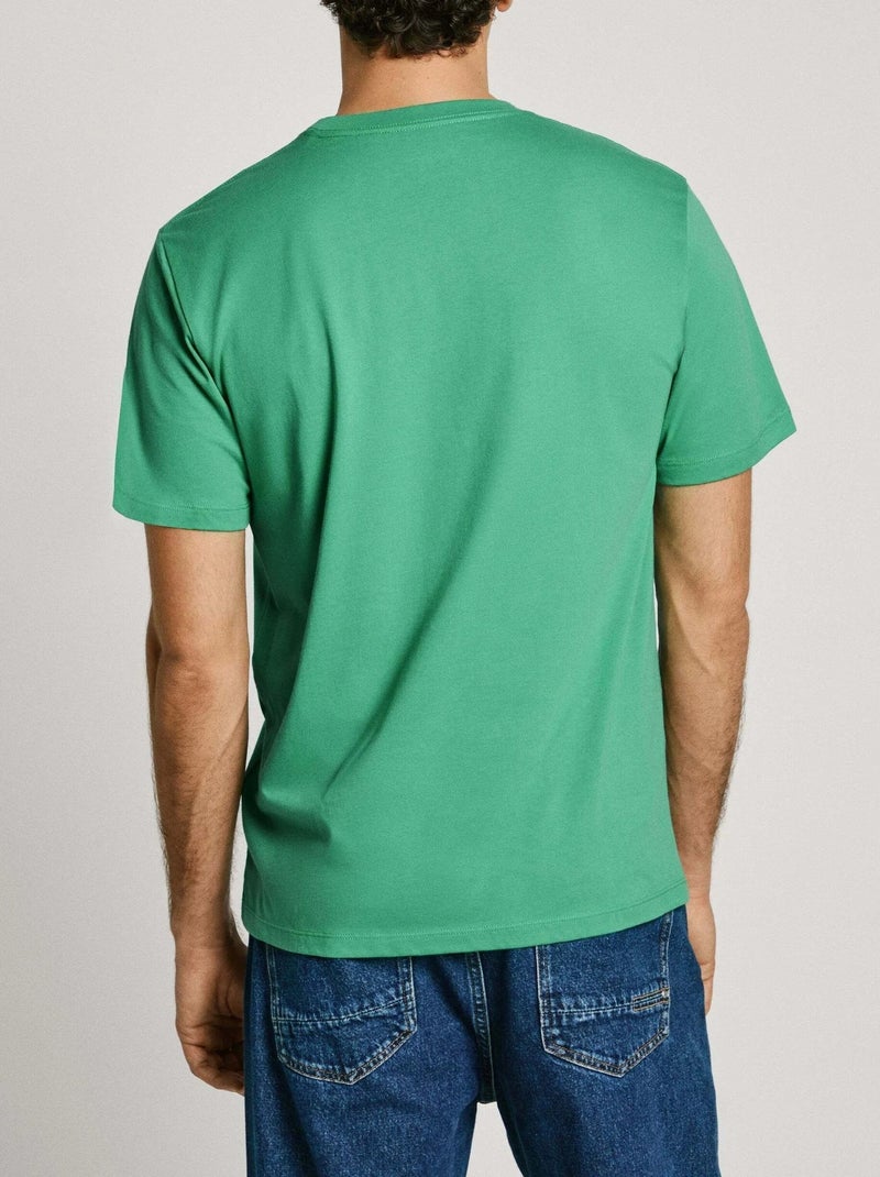 Tee Shirt Pepe Jeans Eggo Vert kaki clair - Kiabi
