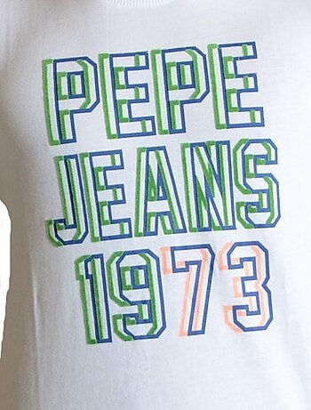 Tee Shirt Pepe Jeans Enfant Abi Blanc