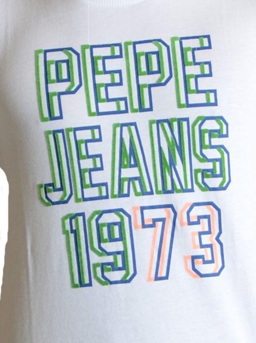 Tee Shirt Pepe Jeans Enfant Abi Blanc - Kiabi