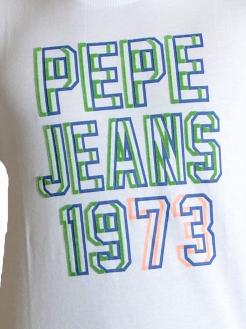 Tee Shirt Pepe Jeans Enfant Abi Blanc Blanc - Kiabi