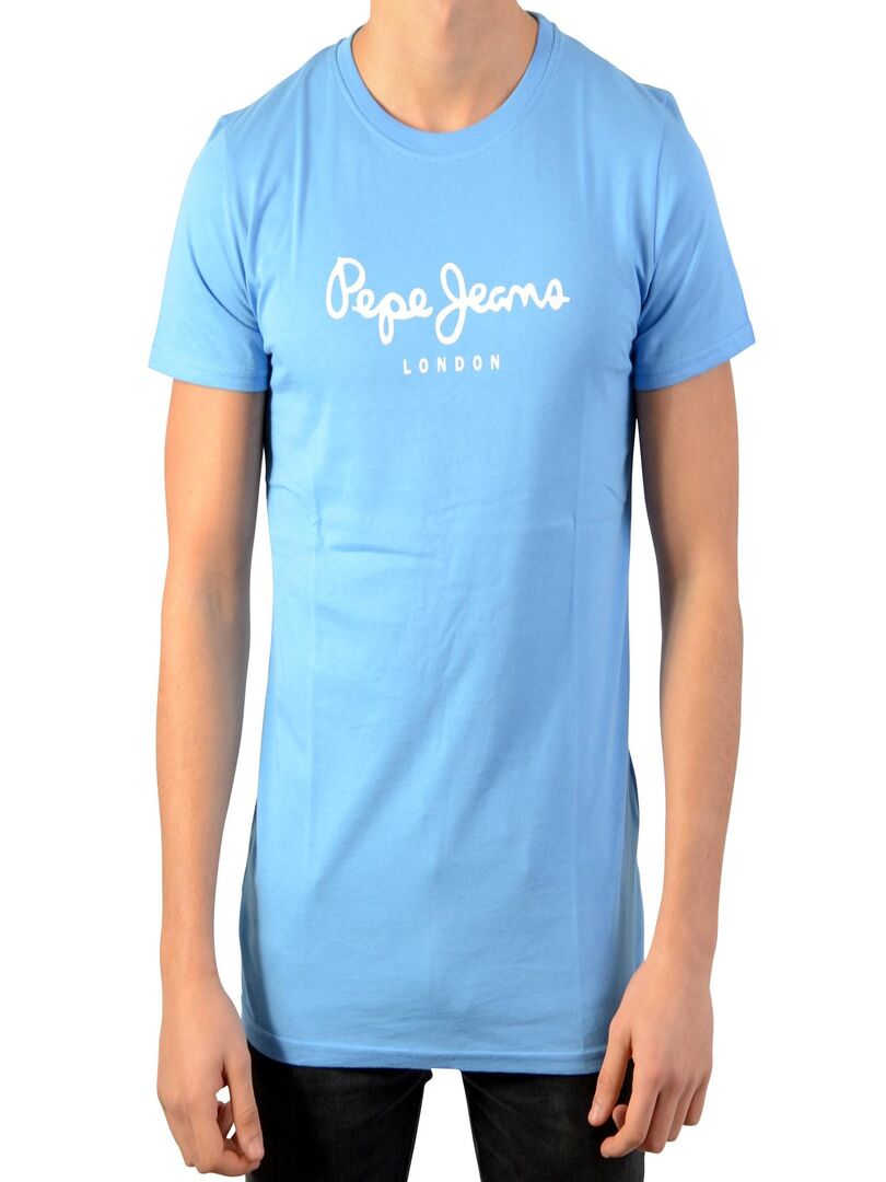 Tee Shirt Pepe Jeans Enfant Art Bleu - Kiabi