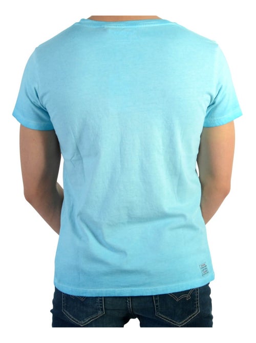 Tee Shirt Pepe Jeans Enfant Jerome JR Turquoise - Kiabi