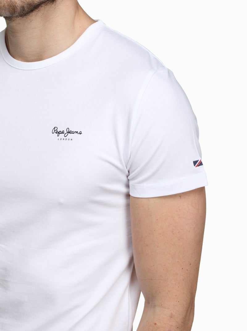 Tee Shirt Pepe Jeans manches courtes Blanc - Kiabi
