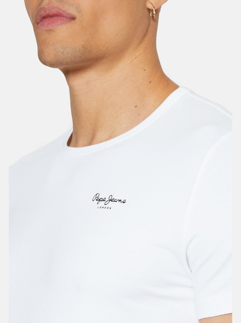 Tee Shirt Pepe Jeans manches courtes Blanc - Kiabi