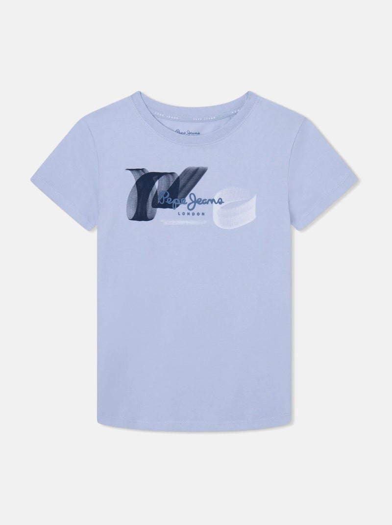 Tee Shirt Pepe Jeans manches courtes Bleu - Kiabi