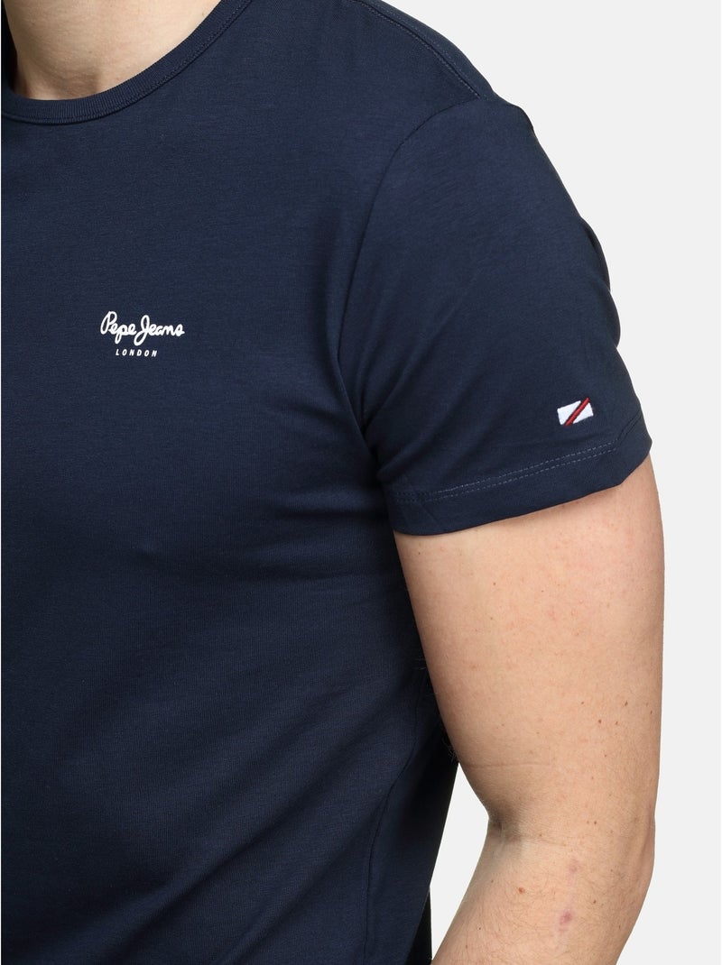 Tee Shirt Pepe Jeans manches courtes Bleu foncé - Kiabi
