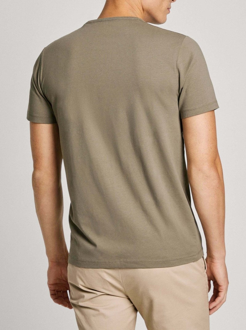 Tee Shirt Pepe Jeans manches courtes Kaki - Kiabi
