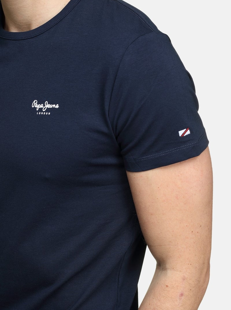 Tee Shirt Pepe Jeans manches courtes Orange - Kiabi