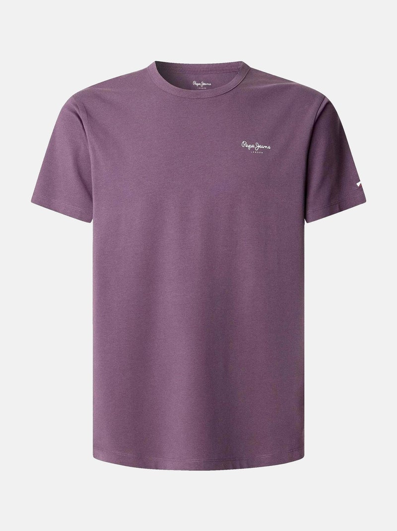 Tee Shirt Pepe Jeans manches courtes Violet - Kiabi