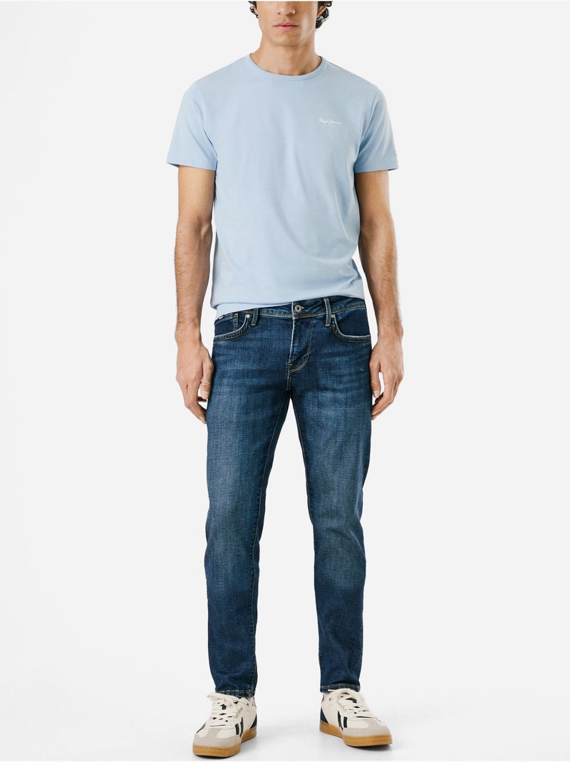 Tee Shirt Pepe Jeans Original basic Bleu - Kiabi