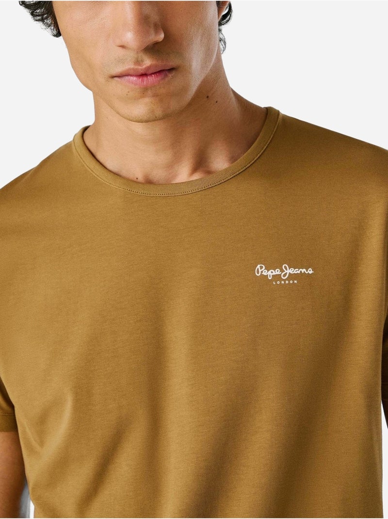 Tee Shirt Pepe Jeans Original Marron - Kiabi