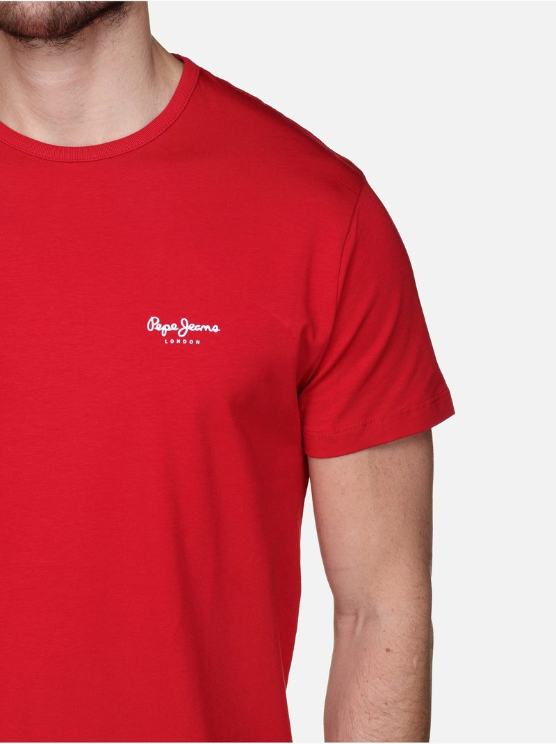 Tee Shirt Pepe Jeans Original Rouge - Kiabi
