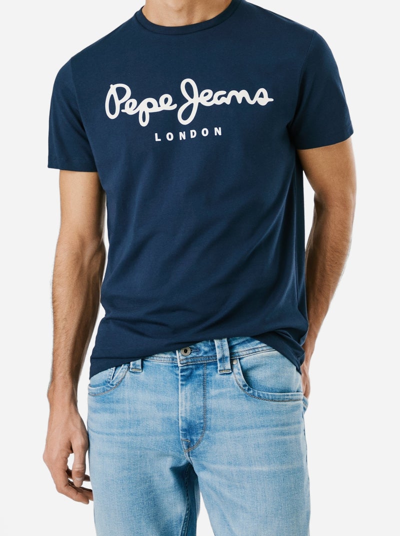 Tee Shirt Pepe Jeans Original stretch Bleu - Kiabi