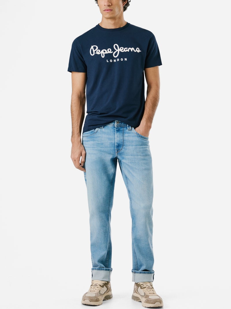 Tee Shirt Pepe Jeans Original stretch Bleu - Kiabi