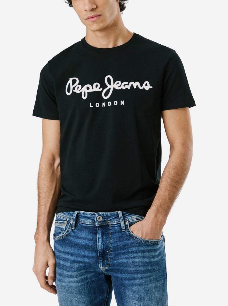 Tee Shirt Pepe Jeans Original stretch Noir - Kiabi