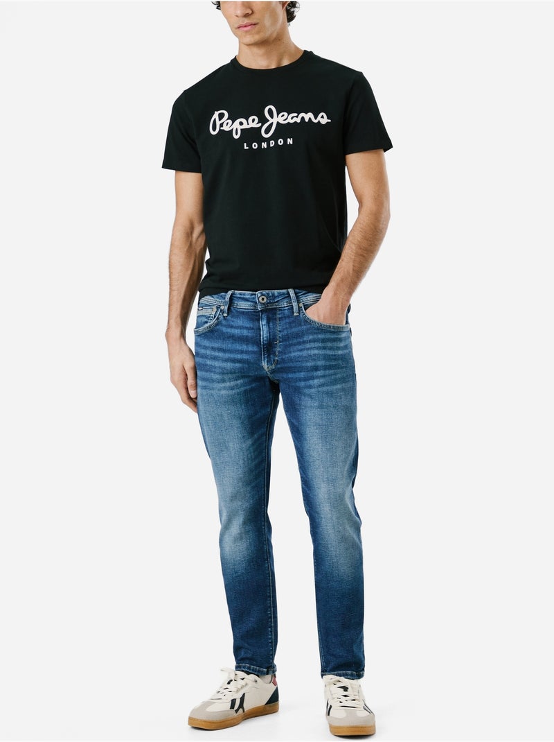 Tee Shirt Pepe Jeans Original stretch Noir - Kiabi