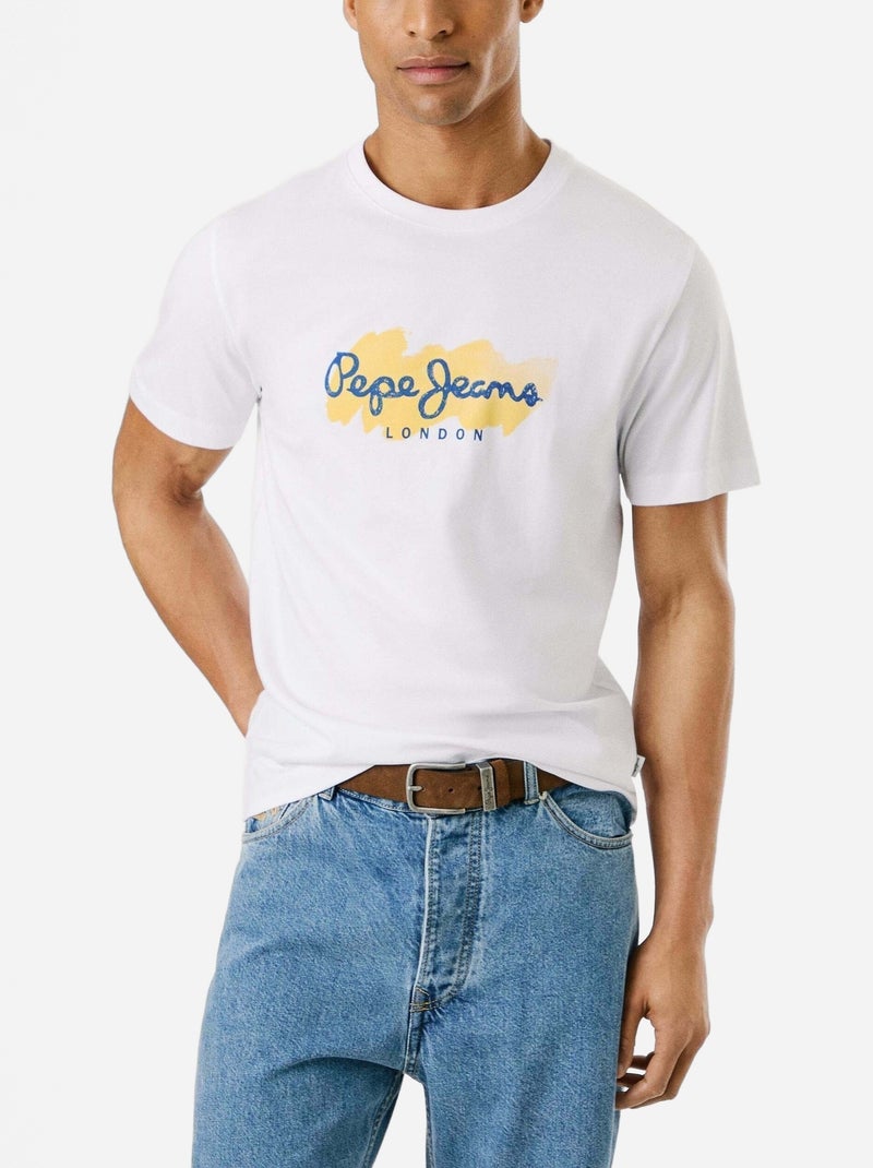Tee Shirt Pepe Jeans Print milton tee Blanc - Kiabi