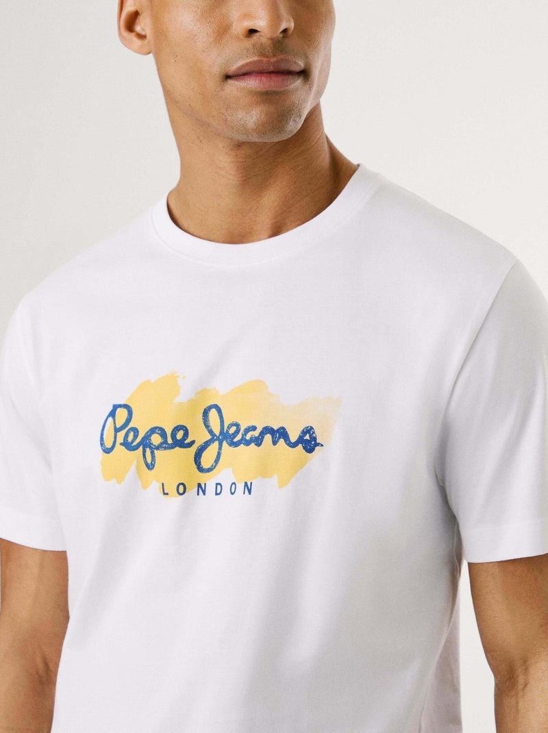 Tee Shirt Pepe Jeans Print milton tee Blanc - Kiabi