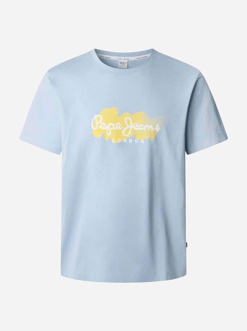 Tee Shirt Pepe Jeans Print milton tee Bleu - Kiabi