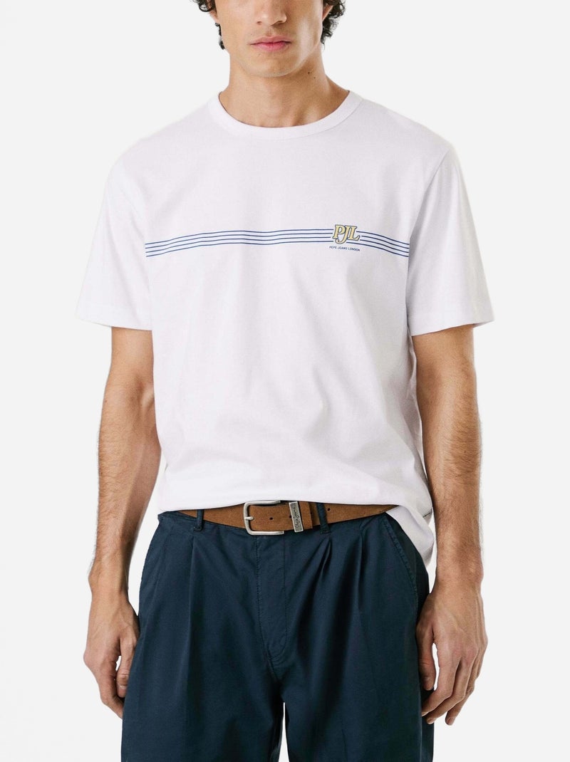 Tee Shirt Pepe Jeans Tad Tee Blanc - Kiabi