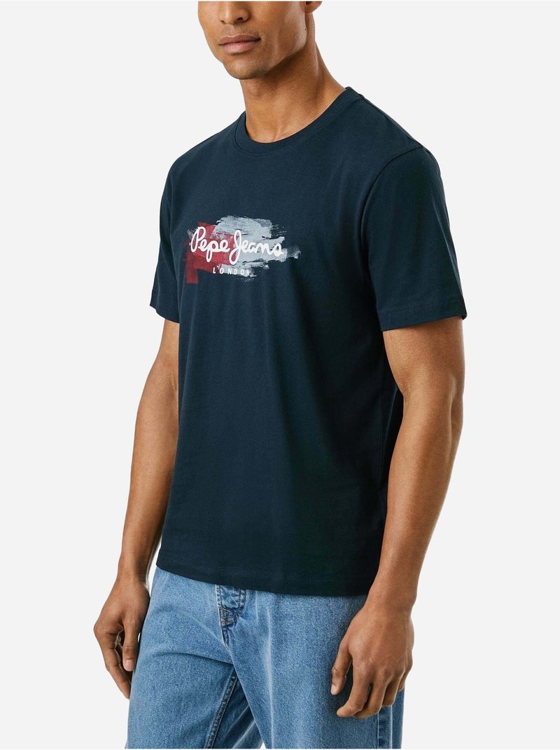 Tee Shirt Pepe Jeans Trey tee Bleu - Kiabi