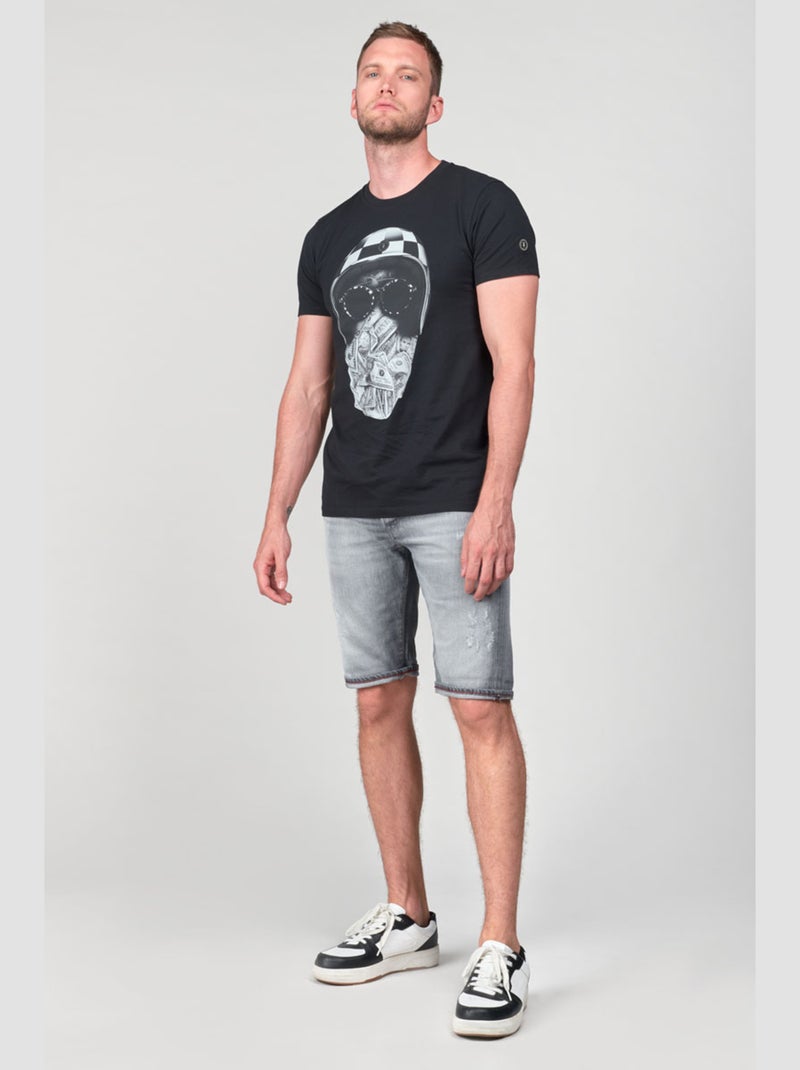 Tee-Shirt PERALTA 'Le Temps Des Cerises' Noir - Kiabi