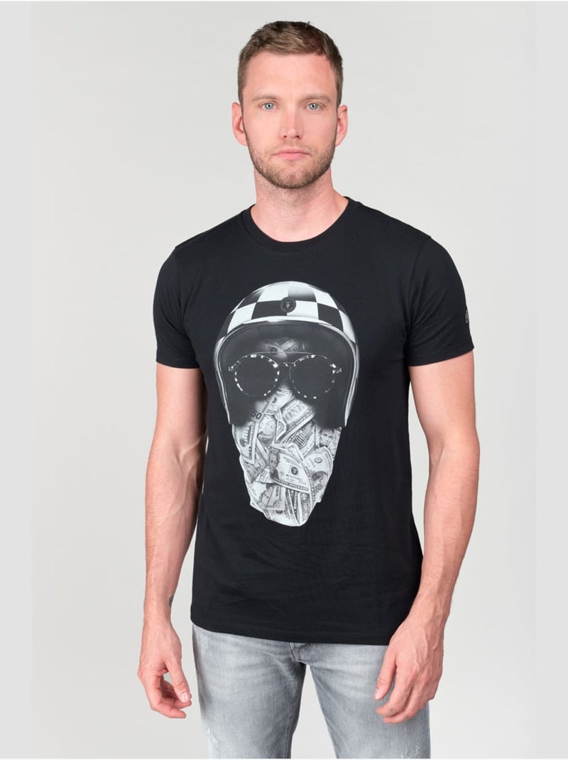 Tee-Shirt PERALTA 'Le Temps Des Cerises' Noir - Kiabi