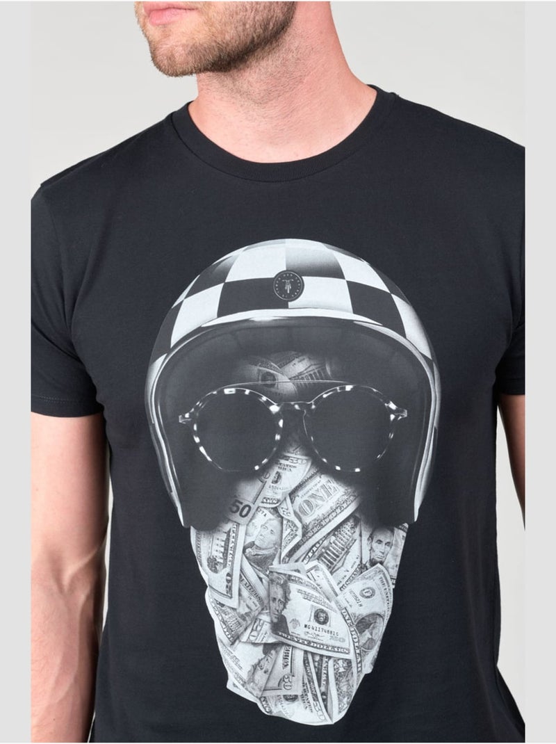 Tee-Shirt PERALTA 'Le Temps Des Cerises' Noir - Kiabi