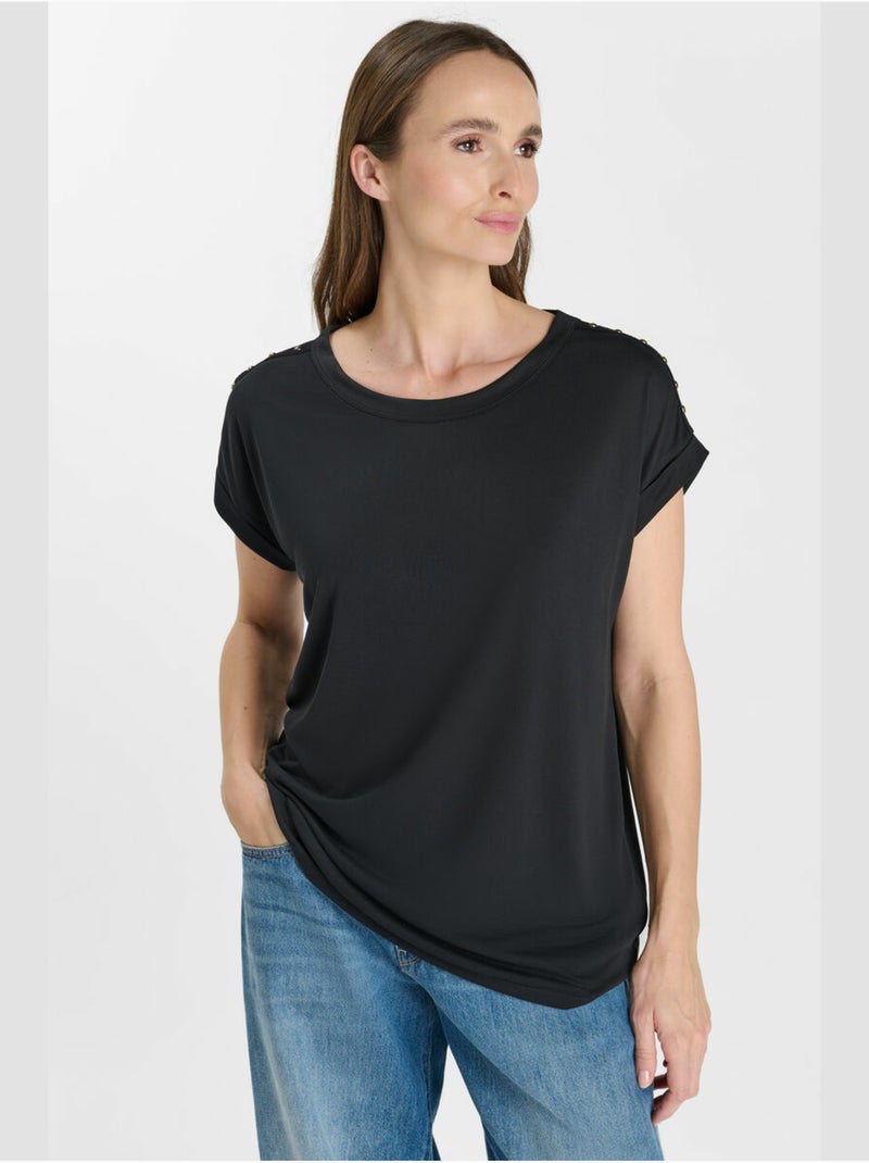 Tee-shirt petro 'le temps des cerises' Noir - Kiabi