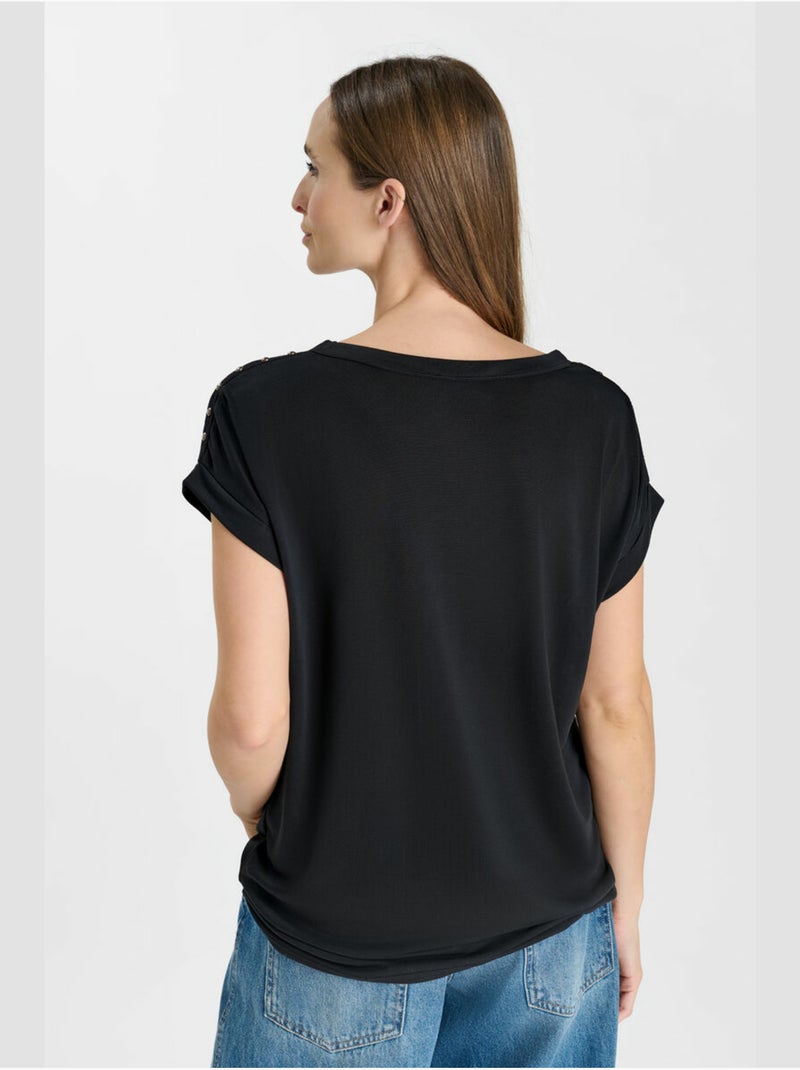 Tee-shirt petro 'le temps des cerises' Noir - Kiabi