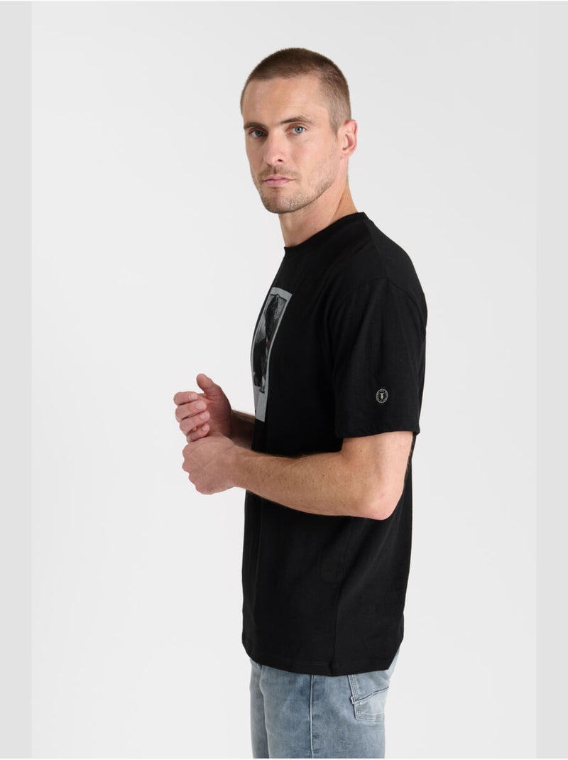 Tee-shirt potin 'le temps des cerises' Noir - Kiabi