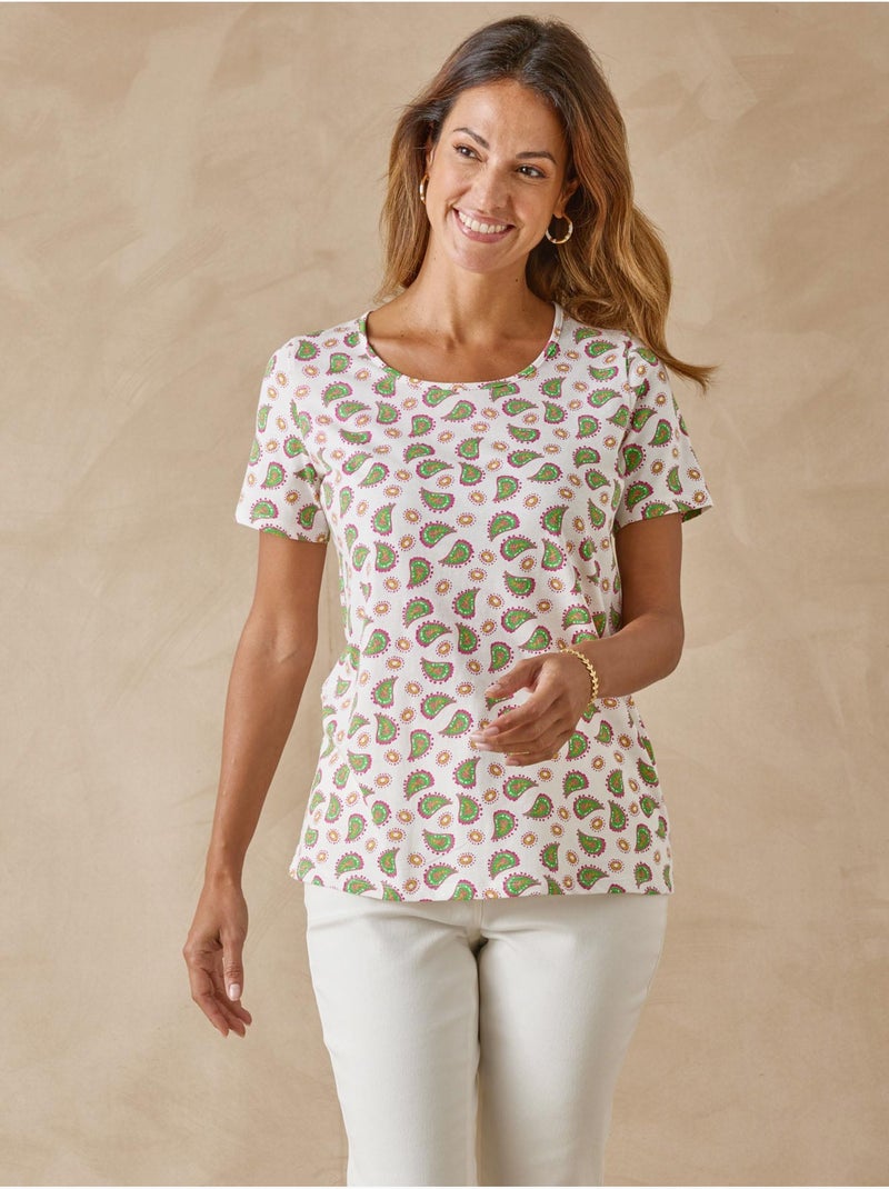 Tee-shirt pur coton lot de 2 - DAXON Rose/Vert - Kiabi