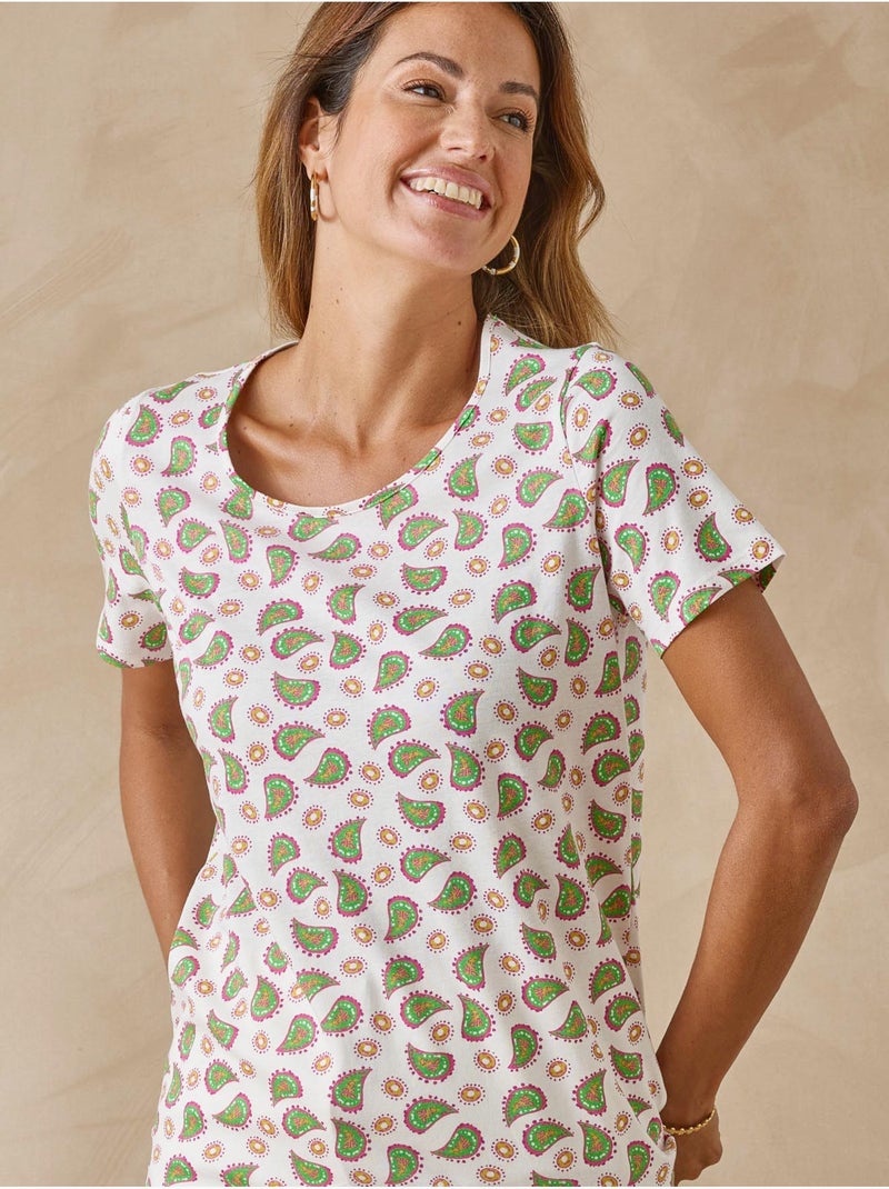 Tee-shirt pur coton lot de 2 - DAXON Rose/Vert - Kiabi