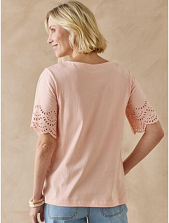 Tee-shirt pur coton manches papillon - DAXON