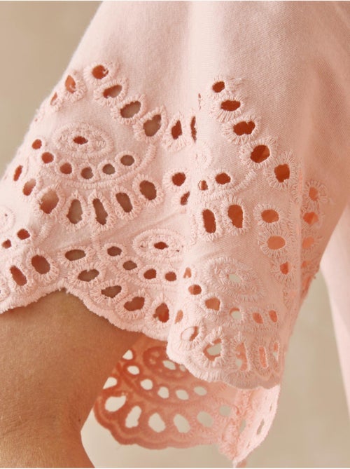 Tee-shirt pur coton manches papillon - DAXON - Kiabi
