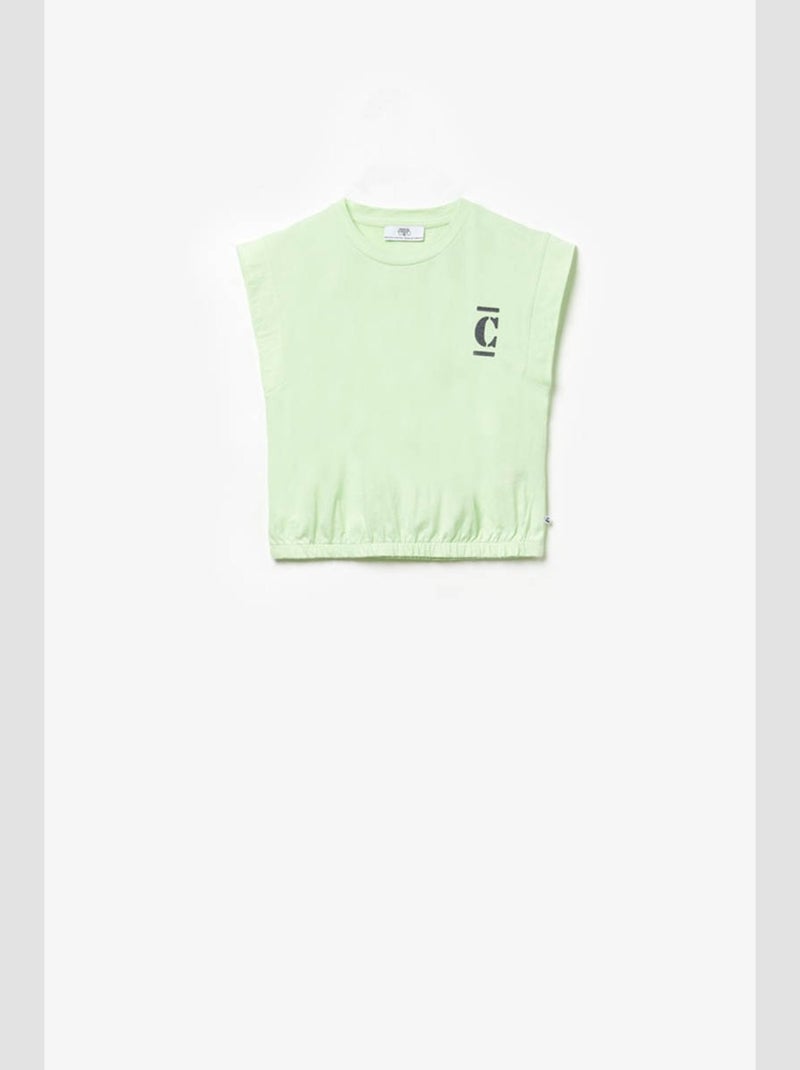 Tee-Shirt RABATGI 'Le Temps Des Cerises' Vert - Kiabi